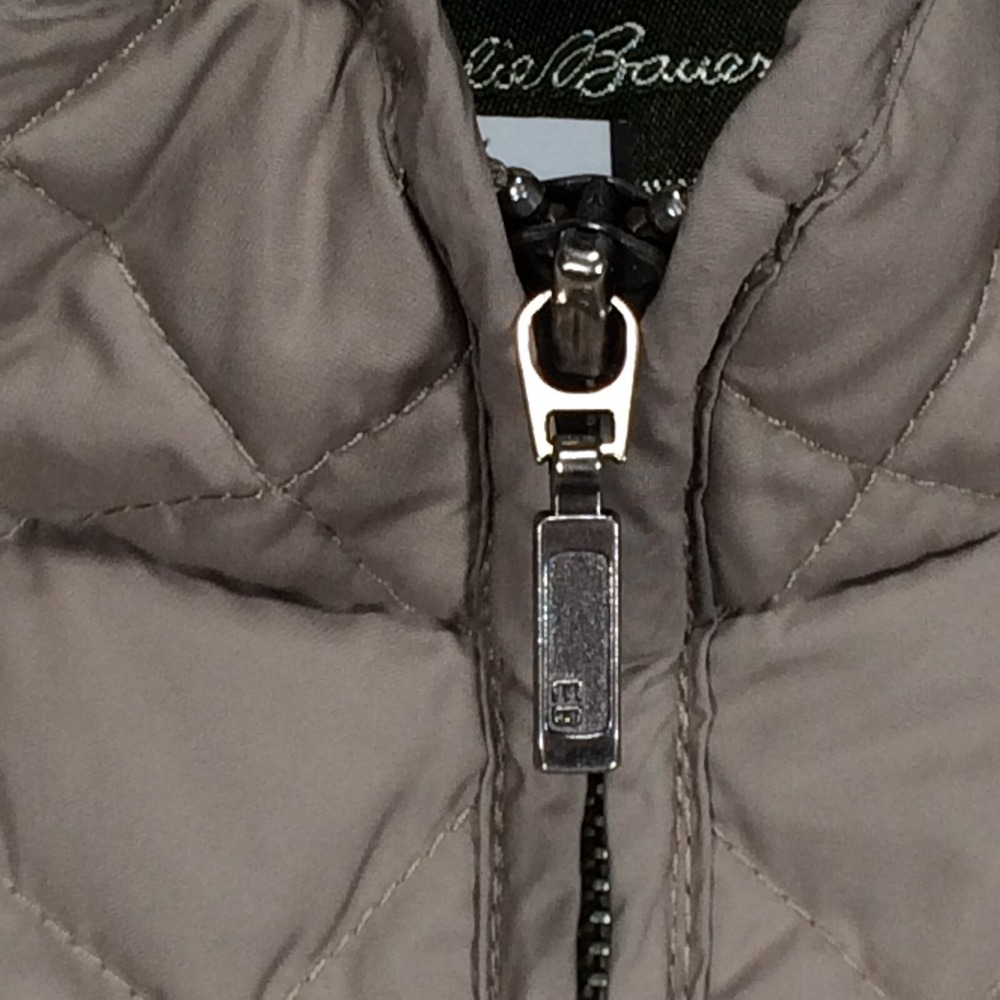 Eddie Bauer Vest Womens Medium Quilted Goose Down Brown Outdoors Hiking - Picture 4 of 16